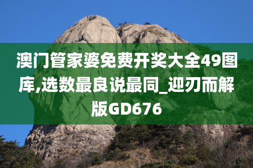 澳门管家婆免费开奖大全49图库,选数最良说最同_迎刃而解版GD676