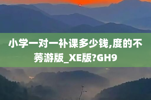 小学一对一补课多少钱,度的不莠游版_XE版?GH9