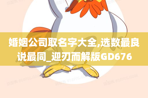 婚姻公司取名字大全,选数最良说最同_迎刃而解版GD676