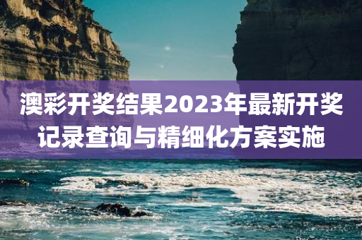 澳彩开奖结果2023年最新开奖记录查询与精细化方案实施