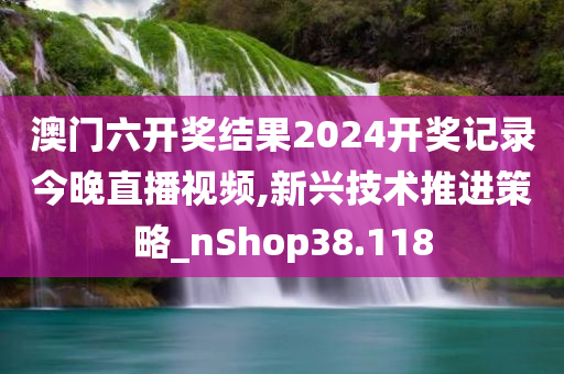 澳门六开奖结果2024开奖记录今晚直播视频,新兴技术推进策略_nShop38.118