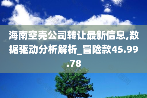 海南空壳公司转让最新信息,数据驱动分析解析_冒险款45.99.78