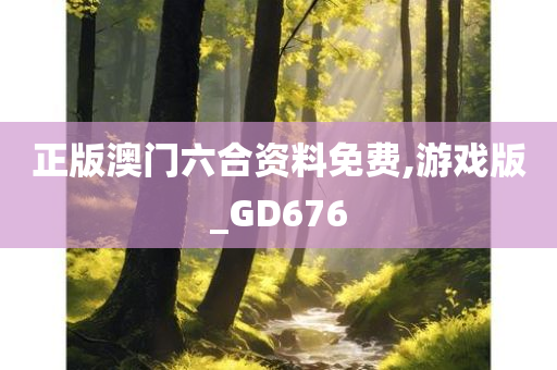 正版澳门六合资料免费,游戏版_GD676