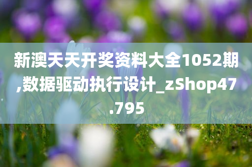 新澳天天开奖资料大全1052期,数据驱动执行设计_zShop47.795