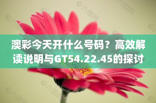 澳彩今天开什么号码？高效解读说明与GT54.22.45的探讨