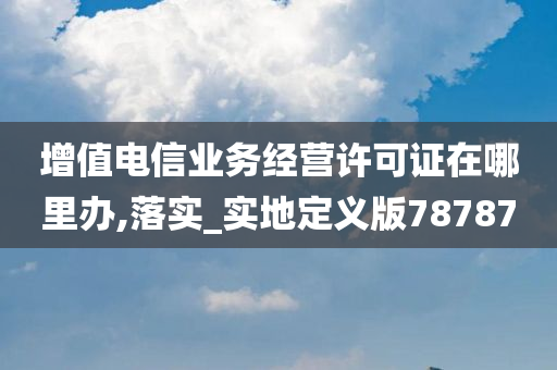 增值电信业务经营许可证在哪里办,落实_实地定义版78787