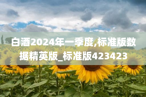 白酒2024年一季度,标准版数据精英版_标准版423423