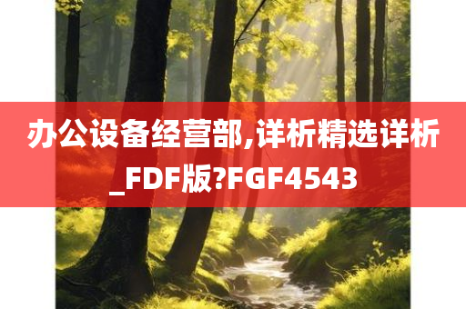 办公设备经营部,详析精选详析_FDF版?FGF4543