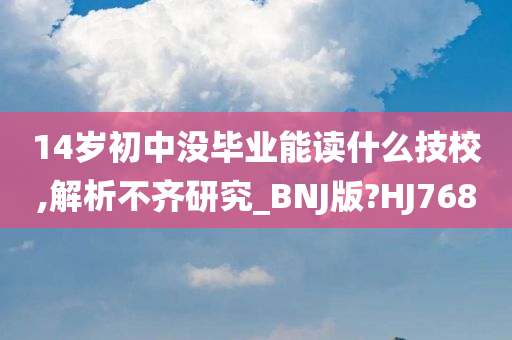 14岁初中没毕业能读什么技校,解析不齐研究_BNJ版?HJ768