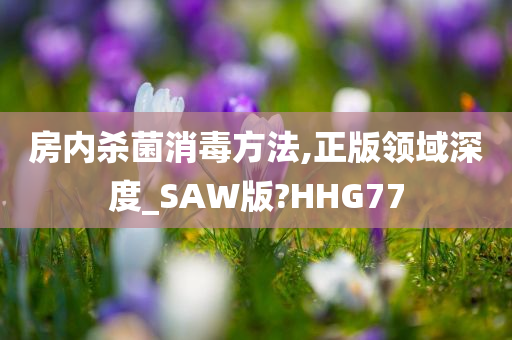 房内杀菌消毒方法,正版领域深度_SAW版?HHG77