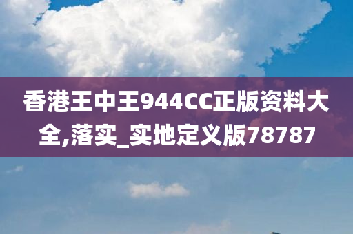 香港王中王944CC正版资料大全,落实_实地定义版78787