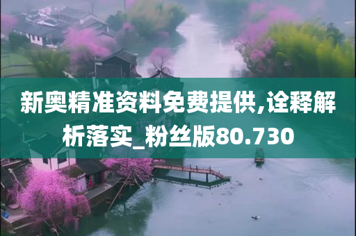 新奥精准资料免费提供,诠释解析落实_粉丝版80.730