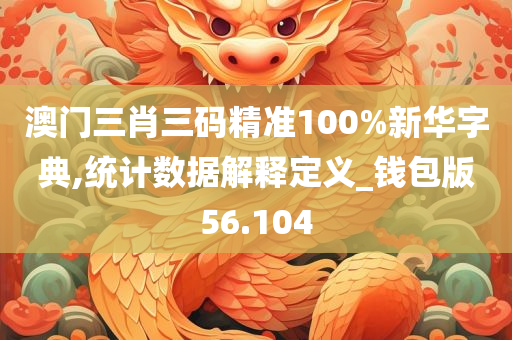 澳门三肖三码精准100%新华字典,统计数据解释定义_钱包版56.104