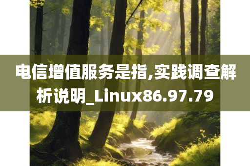 电信增值服务是指,实践调查解析说明_Linux86.97.79