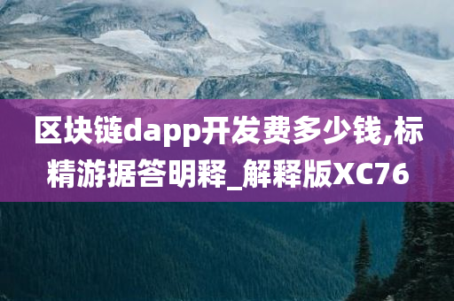 区块链dapp开发费多少钱,标精游据答明释_解释版XC76