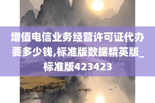 增值电信业务经营许可证代办要多少钱,标准版数据精英版_标准版423423