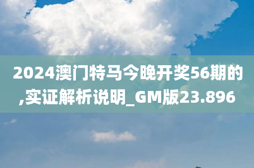 2024澳门特马今晚开奖56期的,实证解析说明_GM版23.896