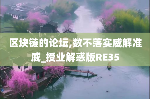 区块链的论坛,数不落实威解准威_授业解惑版RE35