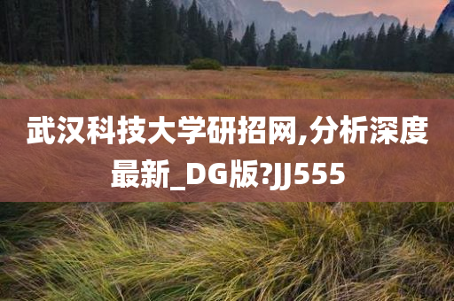 武汉科技大学研招网,分析深度最新_DG版?JJ555