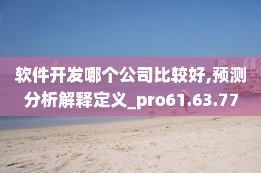 软件开发哪个公司比较好,预测分析解释定义_pro61.63.77