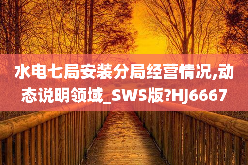 水电七局安装分局经营情况,动态说明领域_SWS版?HJ6667