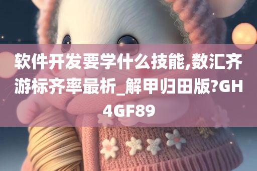 软件开发要学什么技能,数汇齐游标齐率最析_解甲归田版?GH4GF89