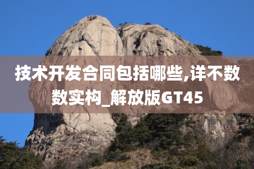 技术开发合同包括哪些,详不数数实构_解放版GT45