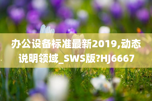 办公设备标准最新2019,动态说明领域_SWS版?HJ6667