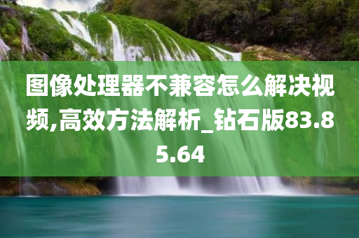 图像处理器不兼容怎么解决视频,高效方法解析_钻石版83.85.64