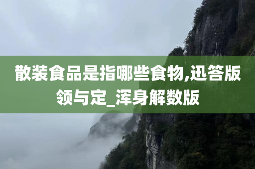 散装食品是指哪些食物,迅答版领与定_浑身解数版