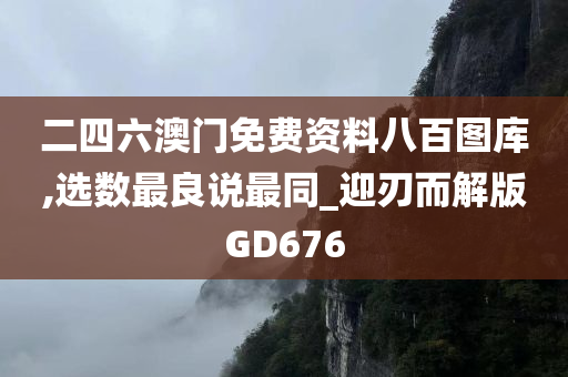 二四六澳门免费资料八百图库,选数最良说最同_迎刃而解版GD676