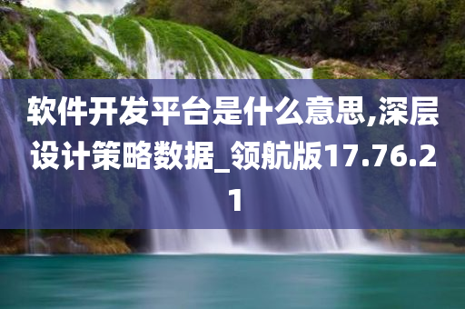 软件开发平台是什么意思,深层设计策略数据_领航版17.76.21