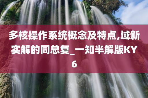 多核操作系统概念及特点,域新实解的同总复_一知半解版KY6