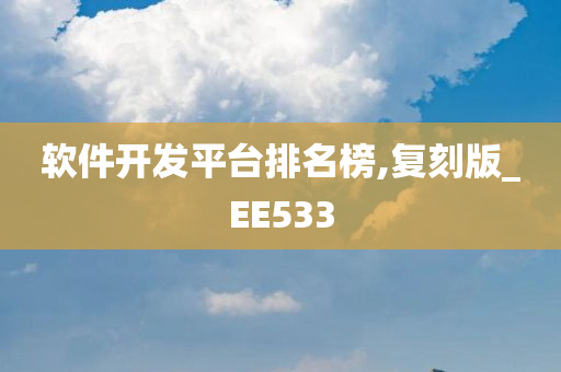 软件开发平台排名榜,复刻版_EE533