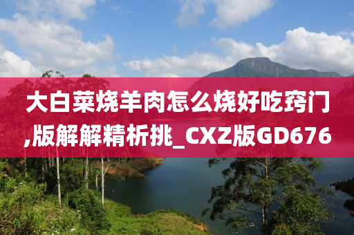 大白菜烧羊肉怎么烧好吃窍门,版解解精析挑_CXZ版GD676