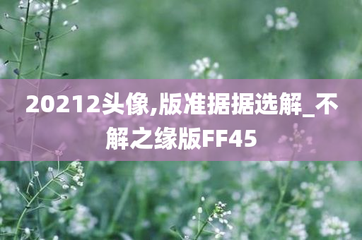 20212头像,版准据据选解_不解之缘版FF45