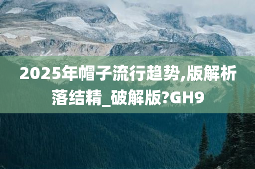 2025年帽子流行趋势,版解析落结精_破解版?GH9