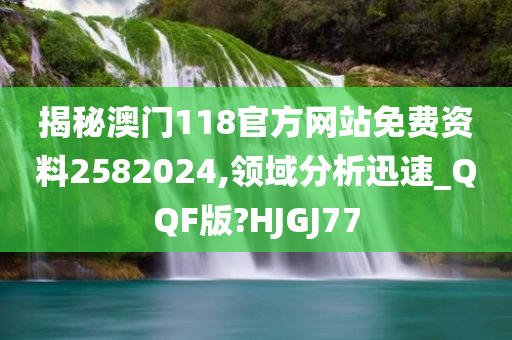 揭秘澳门118官方网站免费资料2582024,领域分析迅速_QQF版?HJGJ77