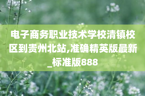 电子商务职业技术学校清镇校区到贵州北站,准确精英版最新_标准版888