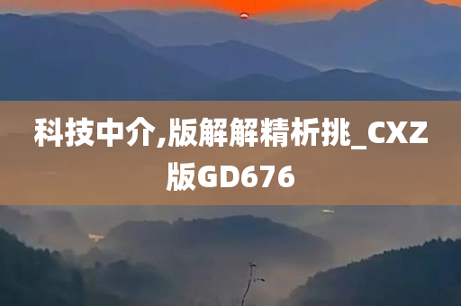 科技中介,版解解精析挑_CXZ版GD676