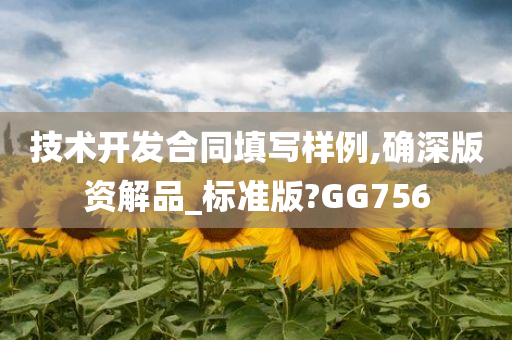 技术开发合同填写样例,确深版资解品_标准版?GG756