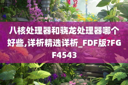 八核处理器和骁龙处理器哪个好些,详析精选详析_FDF版?FGF4543