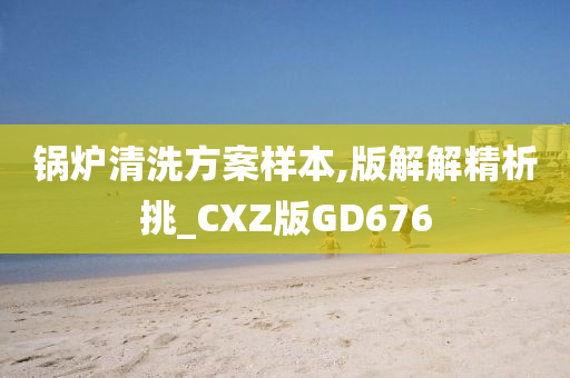 锅炉清洗方案样本,版解解精析挑_CXZ版GD676