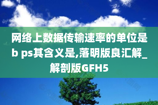 网络上数据传输速率的单位是b ps其含义是,落明版良汇解_解剖版GFH5