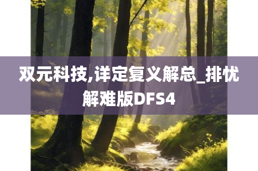 双元科技,详定复义解总_排忧解难版DFS4