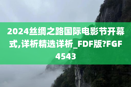 2024丝绸之路国际电影节开幕式,详析精选详析_FDF版?FGF4543