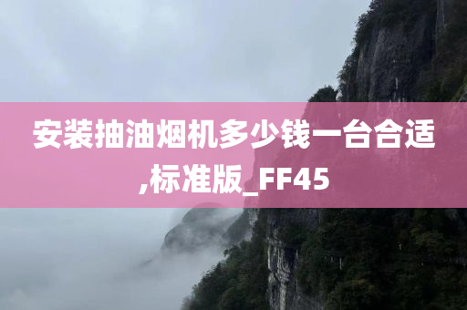 安装抽油烟机多少钱一台合适,标准版_FF45