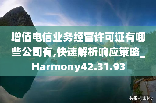 增值电信业务经营许可证有哪些公司有,快速解析响应策略_Harmony42.31.93