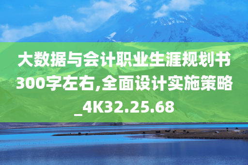 大数据与会计职业生涯规划书300字左右,全面设计实施策略_4K32.25.68