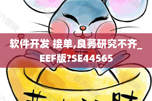 软件开发 接单,良莠研究不齐_EEF版?SE44565